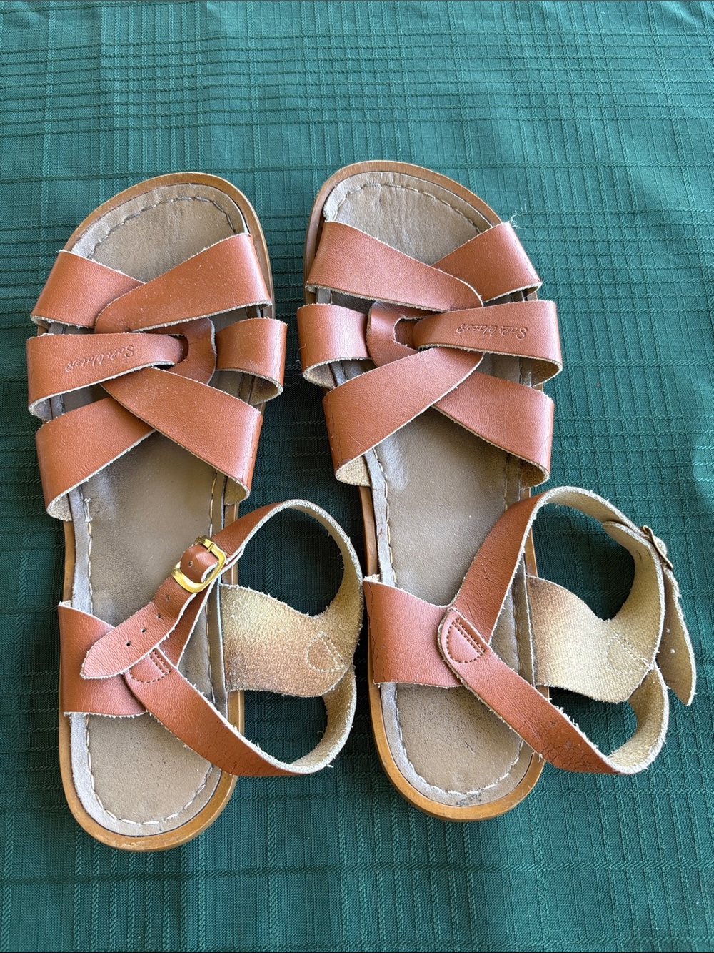 Saltwater Tan Leather Strappy Sandals
